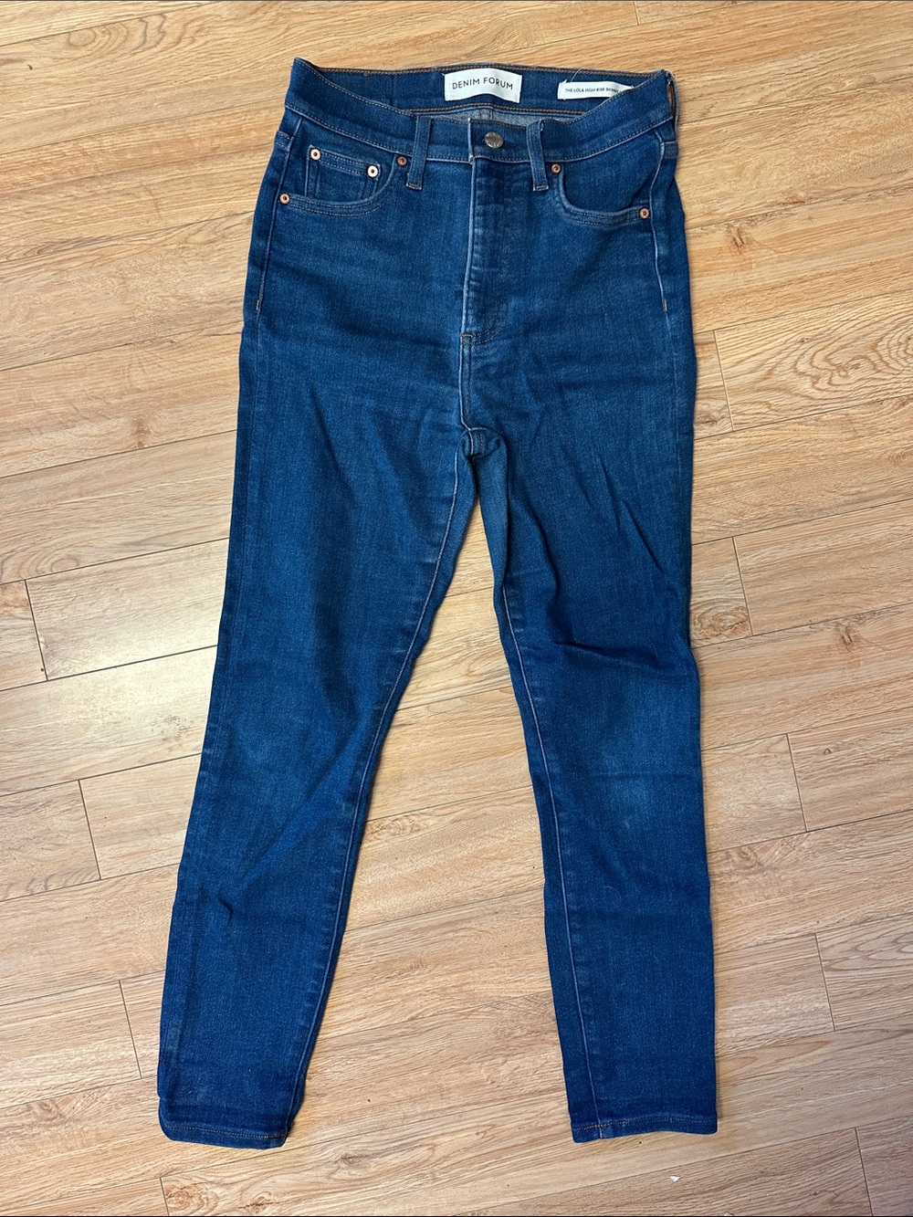 Denim Forum The Lola High Rise Skinny Jeans